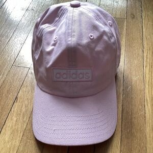 SPORTY Adidas Ladies One Size Fits All Pink Logo Baseball Hat,Cotton Blend,MINT